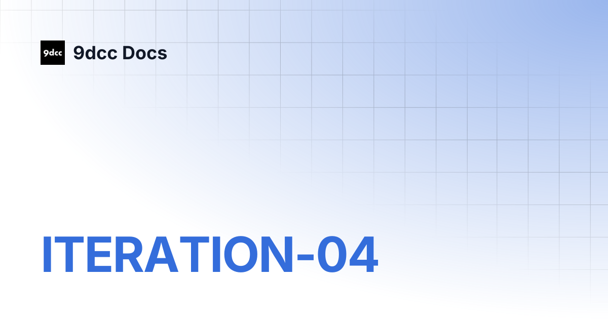 ITERATION-04 | 9dcc Docs